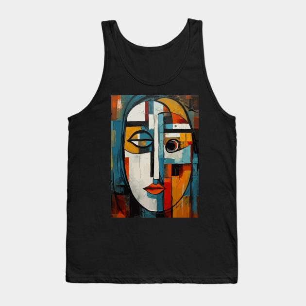 Confused Face Abstract Art Tank Top by Art-Jiyuu